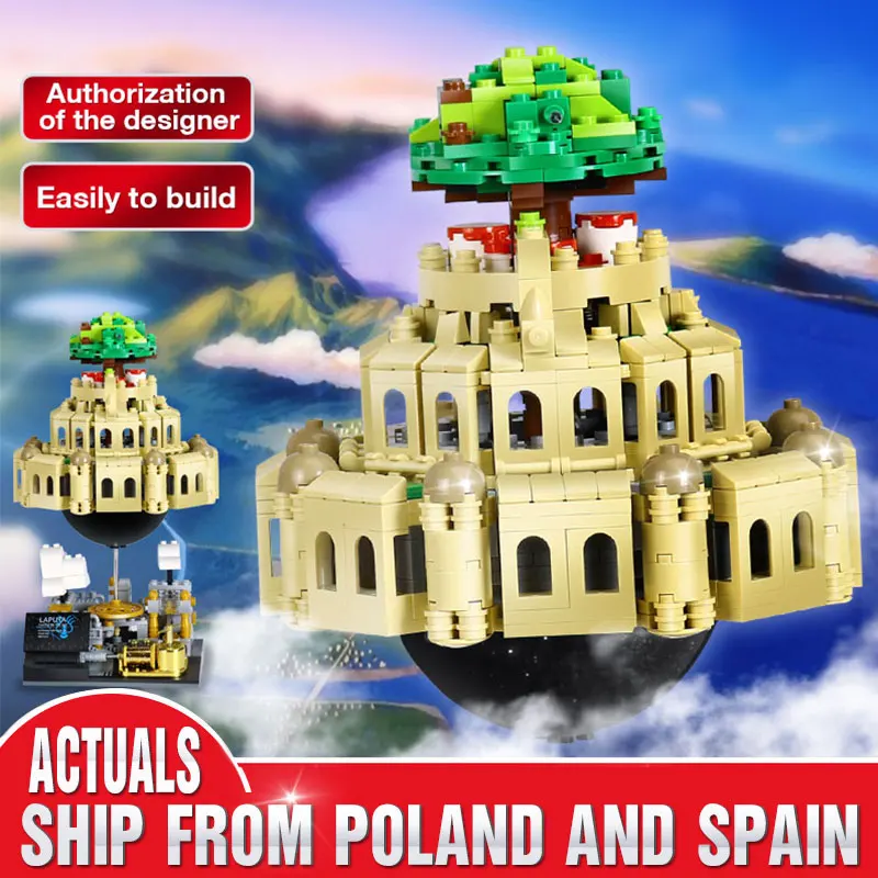 MOC Creative Series The Castle City in Sky набор Лапута совместимые Детские Обучающие блоки кирпичи