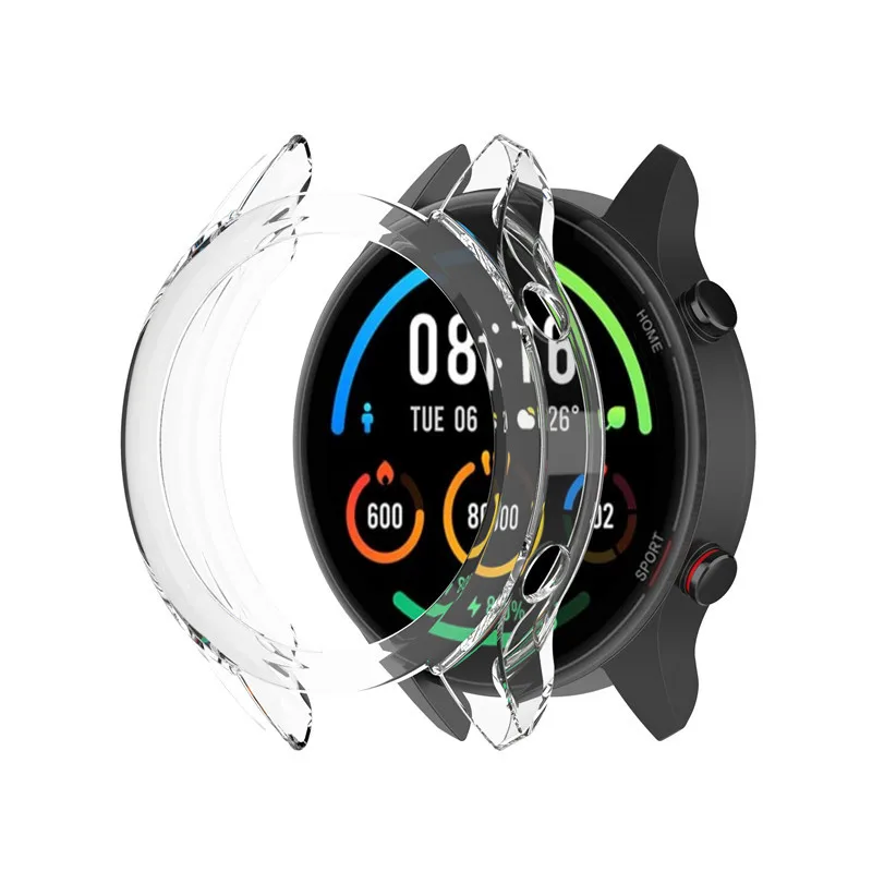 Protective Case for Xiaomi Mi Watch Color Sport Soft TPU Shell Bumper Protector for Xiaomi Watch Color Global Case Cover 