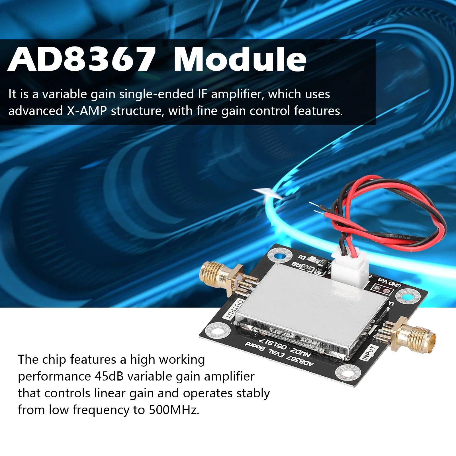 Module 500M 45DB Variable Gain Amplifier High Linearity Low Distortion