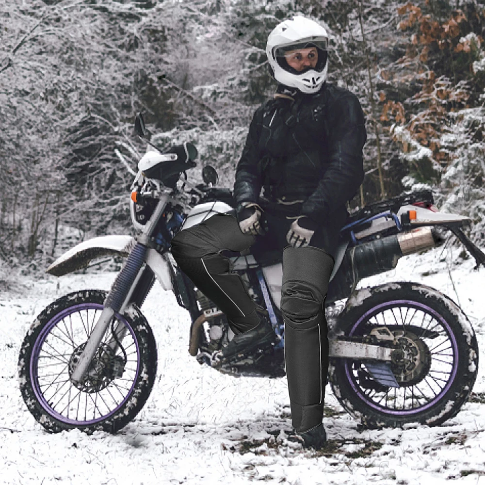 

2Pcs Motorcycle Knee Pad Waterproofing Protective Pads Winter Wind-proof Cold-proof Thickening And Heating Motocross Pads