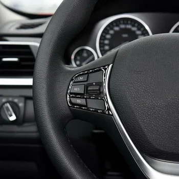 

Auto Carbon Fiber Steering Wheel Buttons Sticker Trim Set For BMW F34 2013-2017