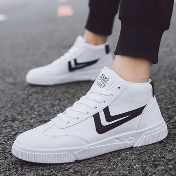 

Men's high-top casual shoes fashion designer brand men's shoes light breathable white sneakers men's platform sneakers tenis