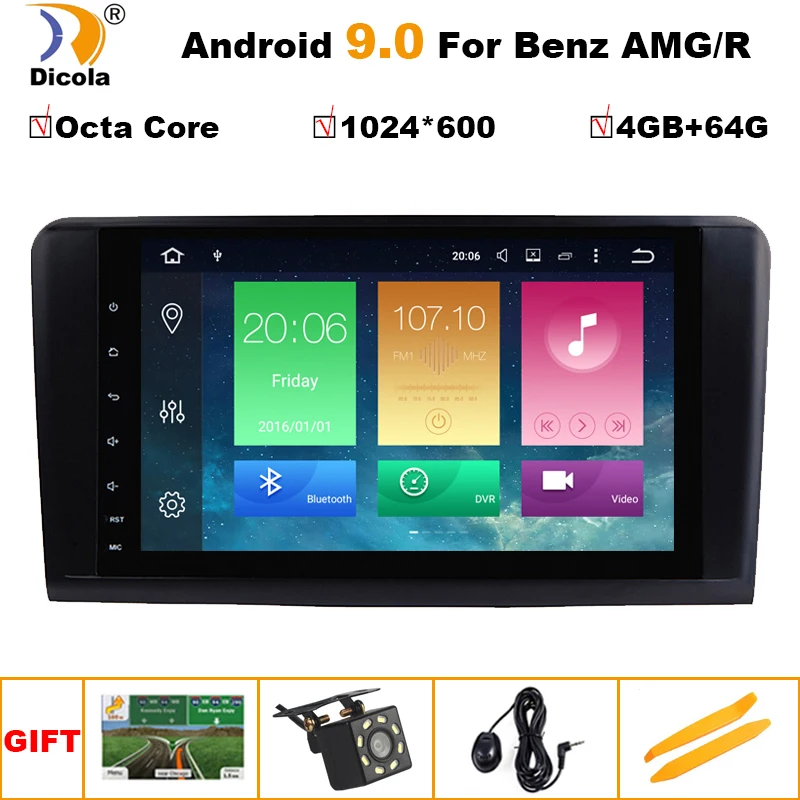 " ips Восьмиядерный 2 din Android 9 автомобильный dvd-плеер gps стерео радио для Mercedes Benz R Class W251 R280 R300 R320 R350 с wifi