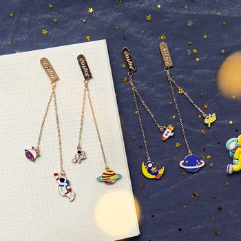 

Lovely Cute Cartoon Flower And Universe Pattern Metal Bookmarks 4PCS/LOT Free Shipping