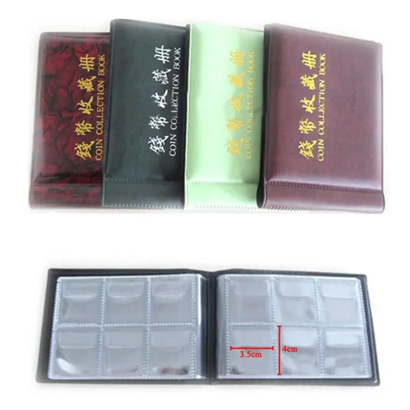 

60 Slots Coin Collecting Album Trendy Coin Holder Storage Book Money Penny Pocket Album for Tokens Badges Medal Holder