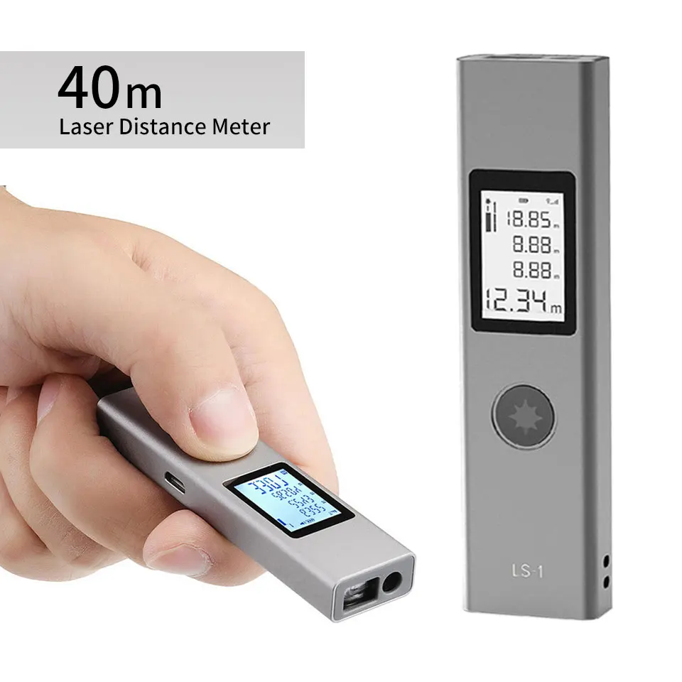 

40m Laser Rangefinder Digital Laser Distance Meter USB High Precision Measurement Portable Range Finder Medidor De Distancia