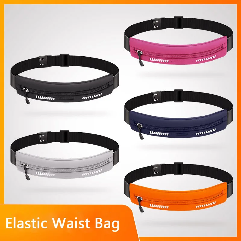Outdoor Sports Running Cell Phone Luminous Waist Bag Cycling Hiking Waterproof Slim Mobile Phone Pouch Key Card Earphone Holder