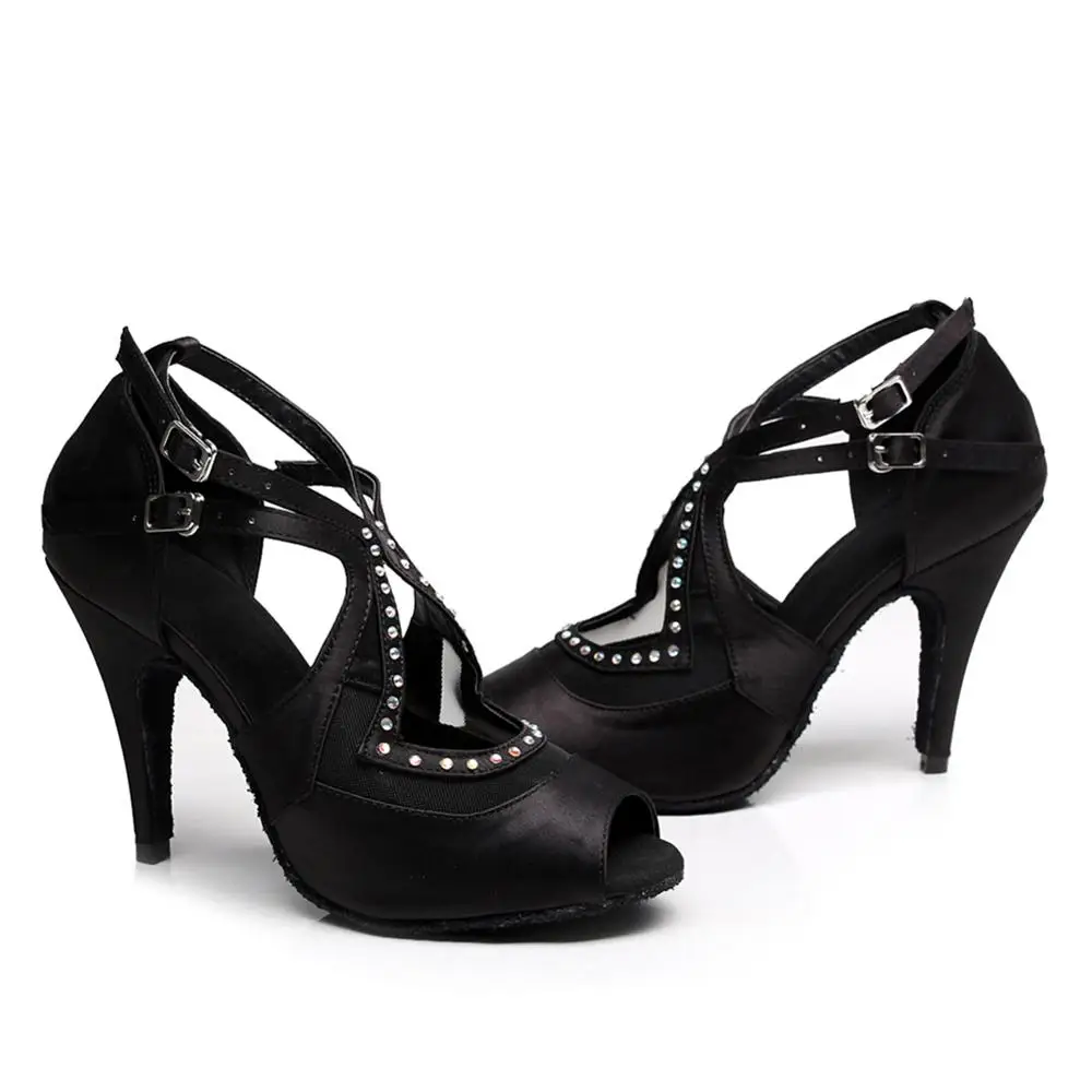 Женские атласные туфли для латиноамериканских танцев профессиональные женские