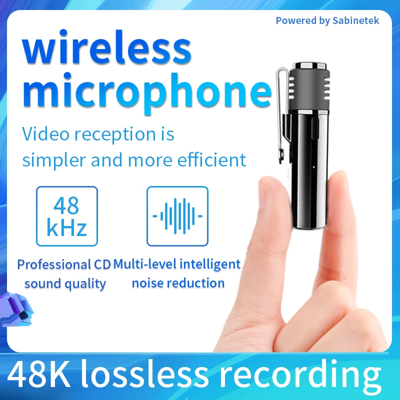 Wireless lavalier microphone Clip-on Lavalier Mini