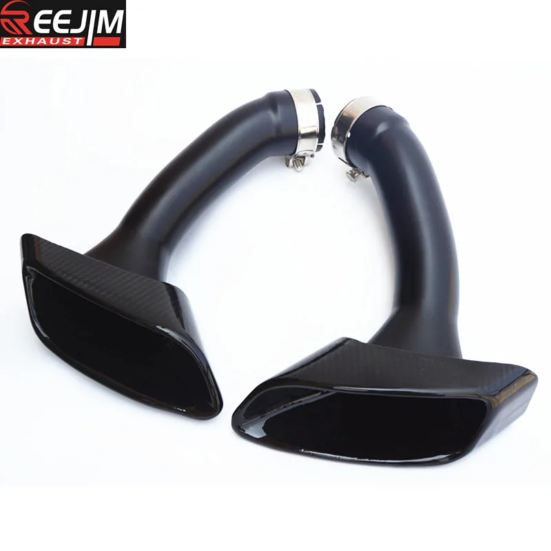 Carbon Fiber Exhaust Tip Exhaust Muffler Tips suitable for BMW X6 E71 2008-2014 Design Black