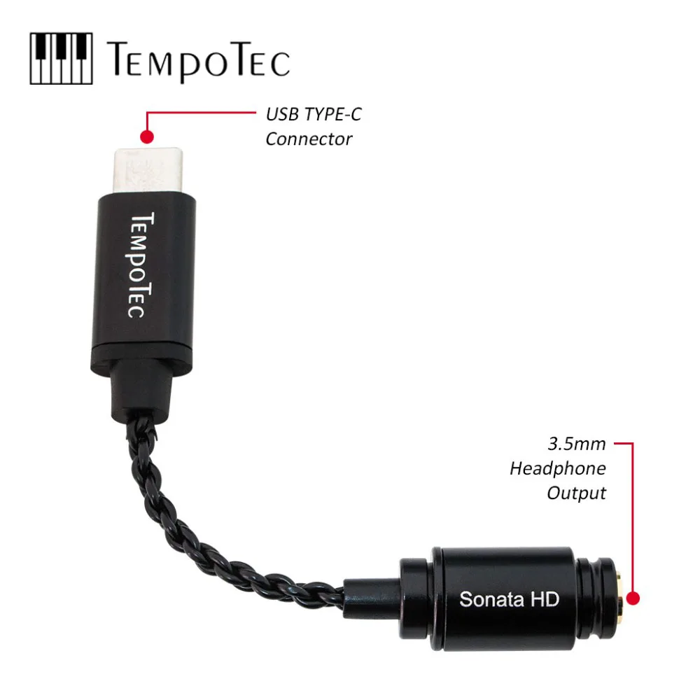 Усилитель для наушников TempoTec Sonata HD TYPE C до 3,5 мм адаптер DAC для телефона Android PC MAC Портативное аудио