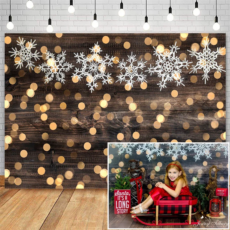 

Mocsicka Christmas Bokeh Wooden Board Photographic Studio Photo Background Baby Shower Birthday Wedding Backdrop Decoration Prop