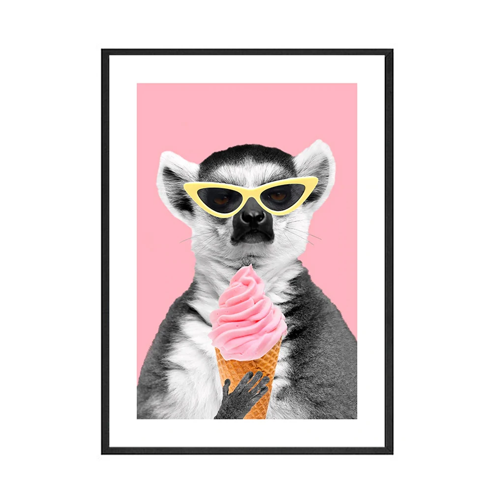 Baby-Nursery-Wall-Art-Cute-Cartoon-Animal-Pictures-Bubblegum-Giraffe-Panda-Posters-Zeabra-Canvas-Painting-For (5)