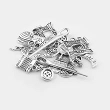 16 шт. смешанные античные серебряные подвески для шитья, рукоделия, Очаровательные Подвески для изготовления браслетов, ювелирных изделий, сделай сам, очаровательный браслет ручной работы