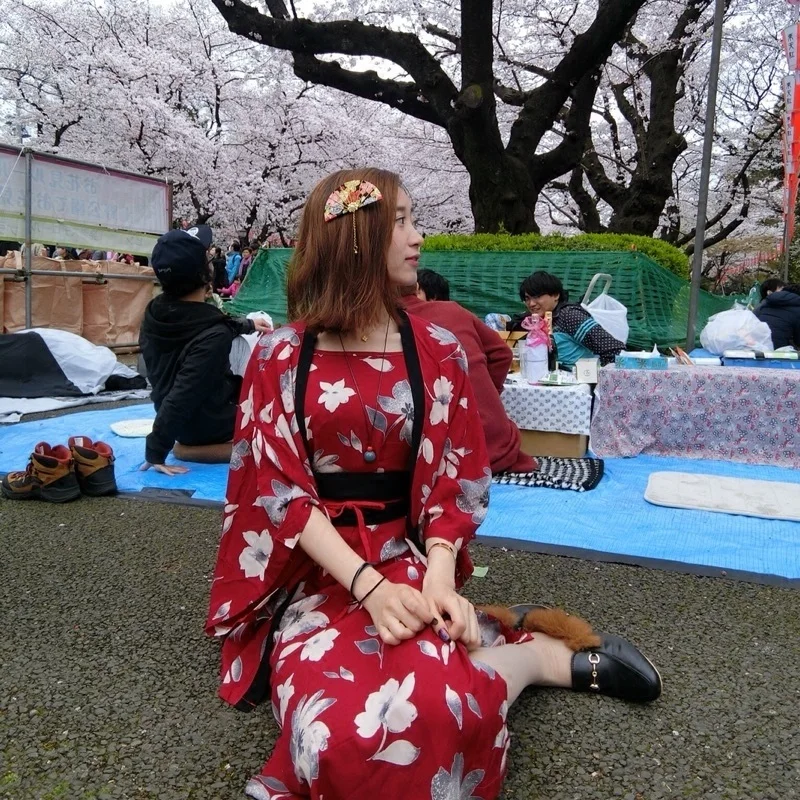 Женский костюм юкаты хаори японской гейши, народное платье obi, традиционное японское кимоно, платье для косплея TA482 - Цвет: 1