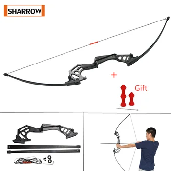 

53" Archery 35Lbs Straight Recurve Bow Takedown Sight Arrow Rest Adult Target Practice Outdoor Shooting Hunting