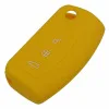 yellow 10 шт. силиконовый пульт дистанционного управления чехол для Ford Fiesta Focus 2 Ecosport Escape 3 кнопки для автомобильного выкидного ключа аксессуары - Название цвета: yellow