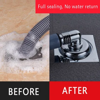 

Washing Machine Special Floor Drain Tee Joint Drain Cover Toilet Deodorization Drain Sealing Artifact Stainless Steel Strainer