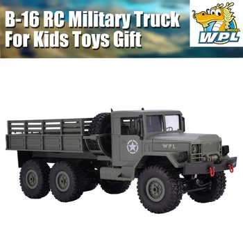 

WPL B-16 1:16 2.4G 6WD Remote Control Off Road Racing RC Military Truck Car With Light RTR With Transmitter For Kids Toys Gift