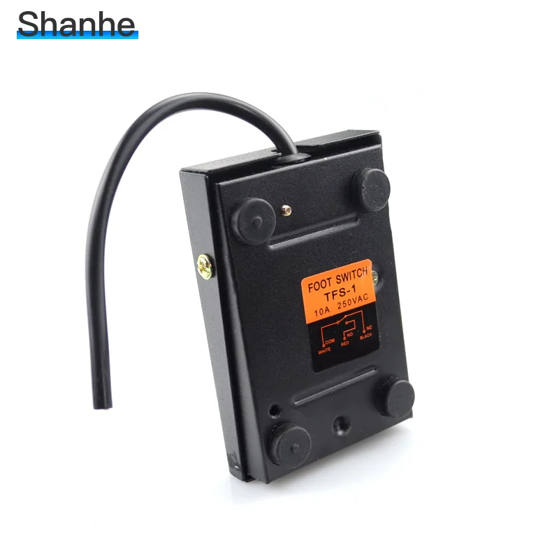 Педальный переключатель ножной переключатель 250V 10A нескользящий пластиковый Железный материал