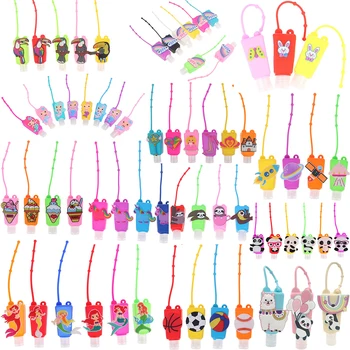 

1pc Random Silicone Hand Sanitzer Holder Key Chain Key Hook Hand Sanitizer Dispensing Portable Hang Dispenser 30ML Distributor