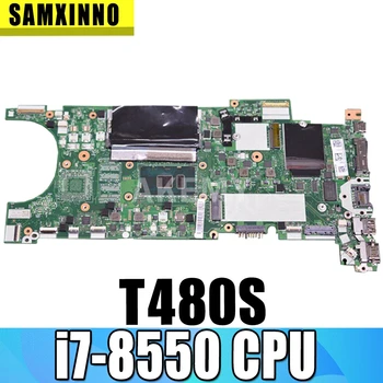 شراءلينوفو ثينك باد T480S اللوحة الأم لأجهزة الكمبيوتر المحمول SR3LC I7-8550U وحدة المعالجة المركزية 8G RAM 01LV606 ET481 NM-B471 اللوحة الرئيسية