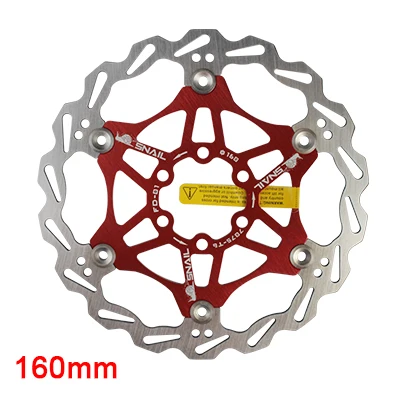 Улитка горный велосипед MTB DH 6 дюймов 160 мм поплавок вращающийся диск тормозного ротора велосипедные роторы - Цвет: Красный