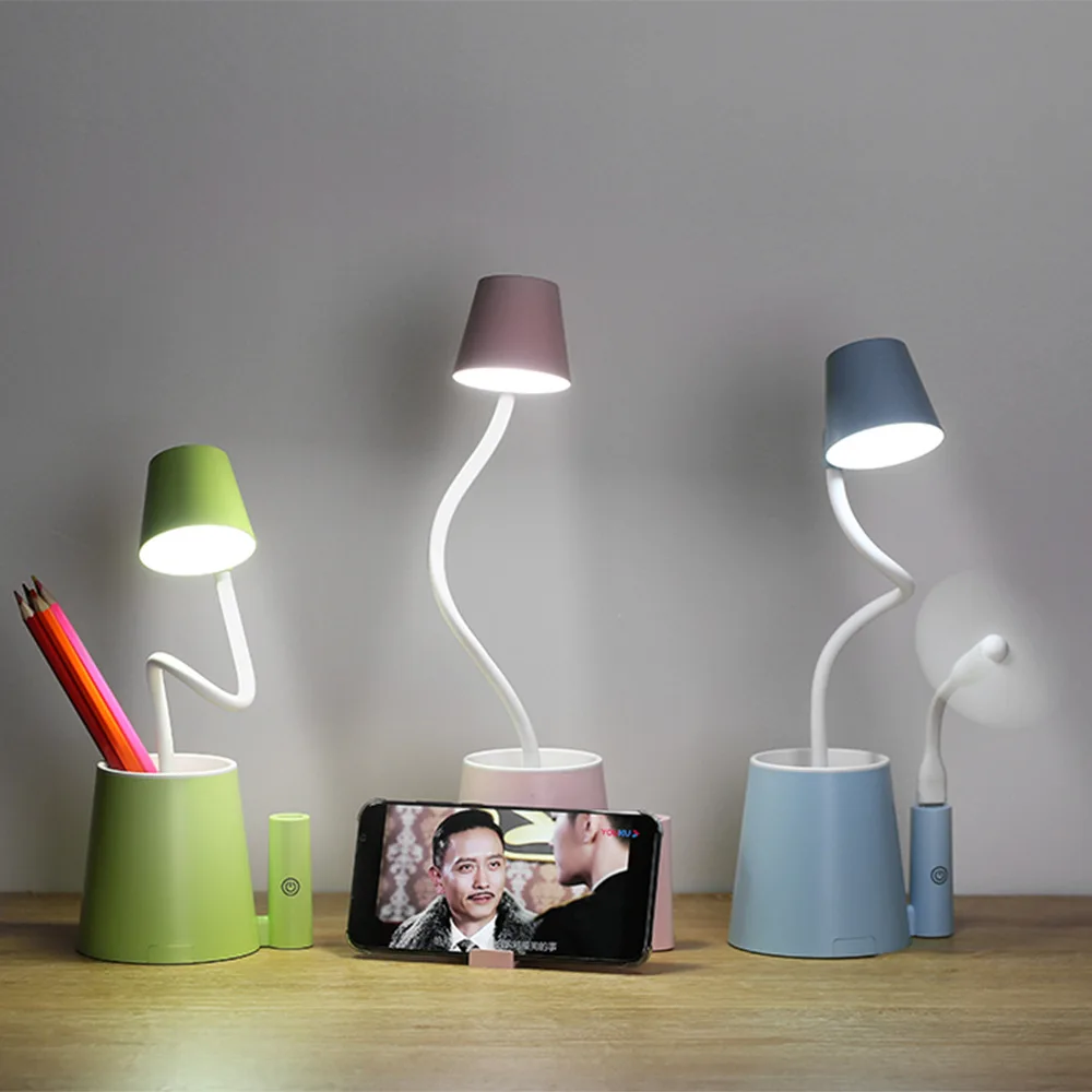 

New Style Creative ledusb Charging Lamp Students Eye Protection Reading Desktop Touch Small Table Lamp Lettering Customizable