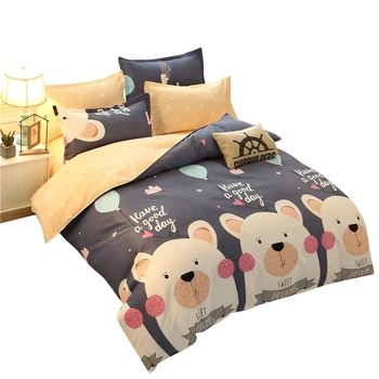 

Cartoon Pig Bed Linens Cute Animal Bedding Set Duvet Cover Set Bed Sheet Quilt Cover for Kid Orange Pink Piggy All Size