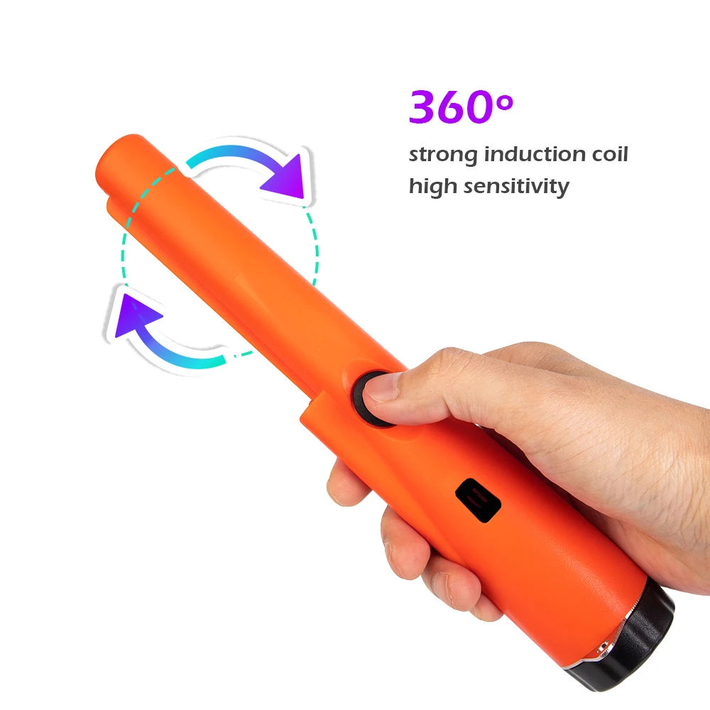 

Handheld Hunter 360 Degree Detection Find Ring Detect Gold Metal Object Metal Detector