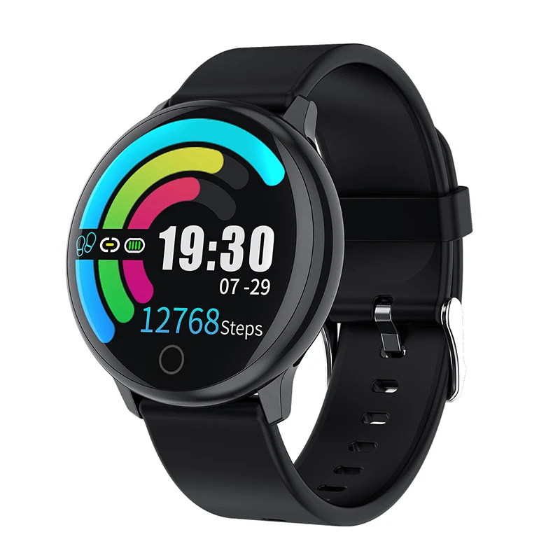 LIGE, умные часы, мужские спортивные часы, IP67, водонепроницаемые, фитнес-трекер, пульсометр, измеритель артериального давления, шагомер для Android ios - Цвет: black
