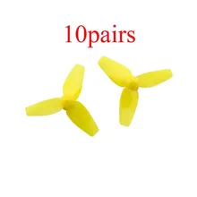 10 pares 40mm 3 Pás Da Hélice Prop CW CCW Hélices Props para Tiny7 Paddle 1mm de Diâmetro Do Furo Interior RC FPV Drone Peças De Reposição