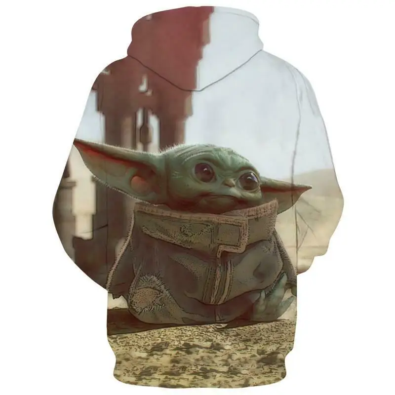 Фильм Звездные войны мандалориан йода Бади косплей костюм 3D печатных с капюшоном модные толстовки спортивная одежда