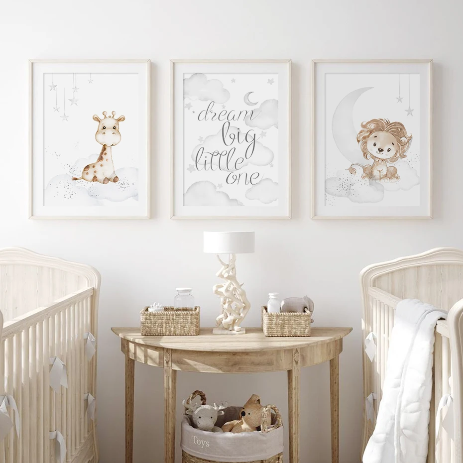 Animal-Deer-Lion-Monkey-Elephant-Nursery-Poster-Wall-Art-Canvas-Painting-Picture-Kid-Bedroom-Living-Room (3)