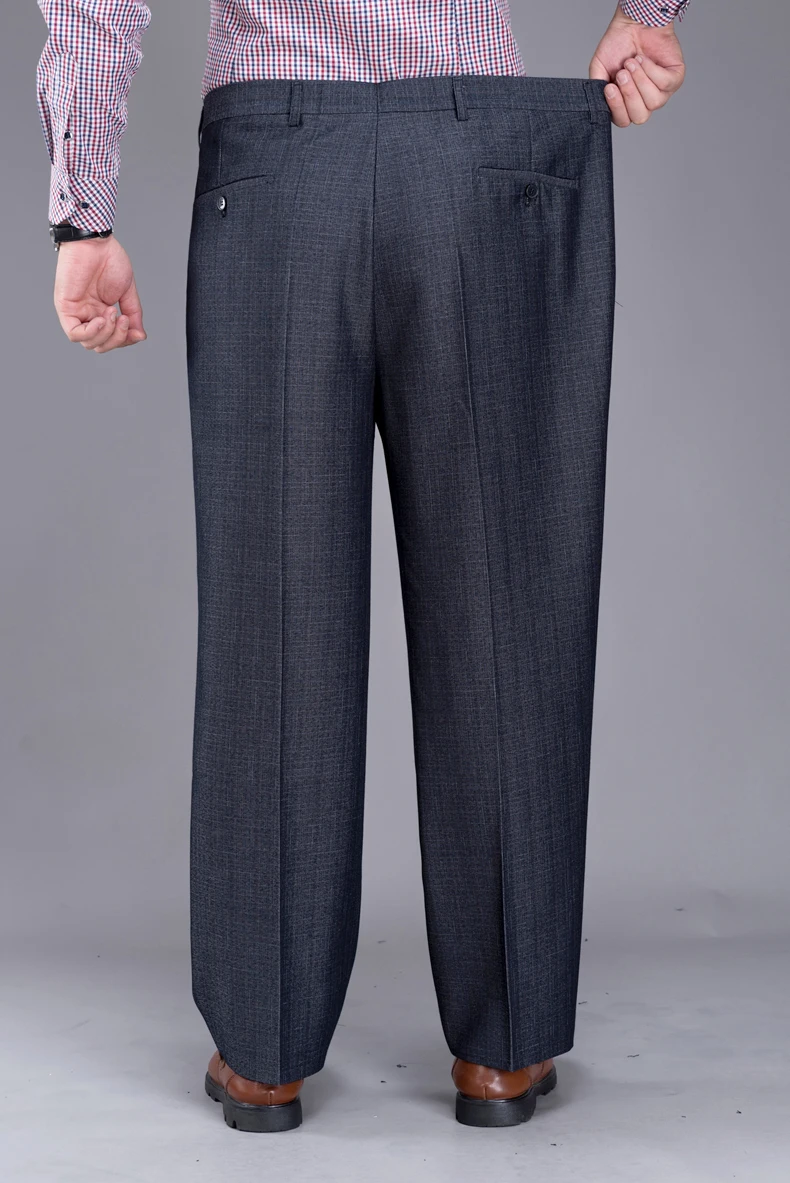 Mu Yuan Yang осень Для мужчин Большие размеры костюм штаны, подходят детям в возрасте прямые обеспечивающих удобство при носке и приятных на ощупь; модные классические брюки Большой Размер(42)-56
