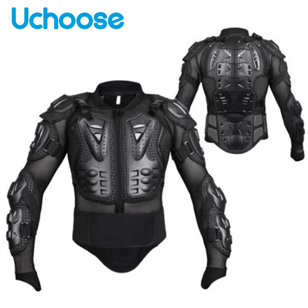 UCHOOSE Motorcycle Jacket Men Full Body Motorcycle Armor Motocross Racing Moto Jacket Riding Motorbike Protection Size S-5XL #