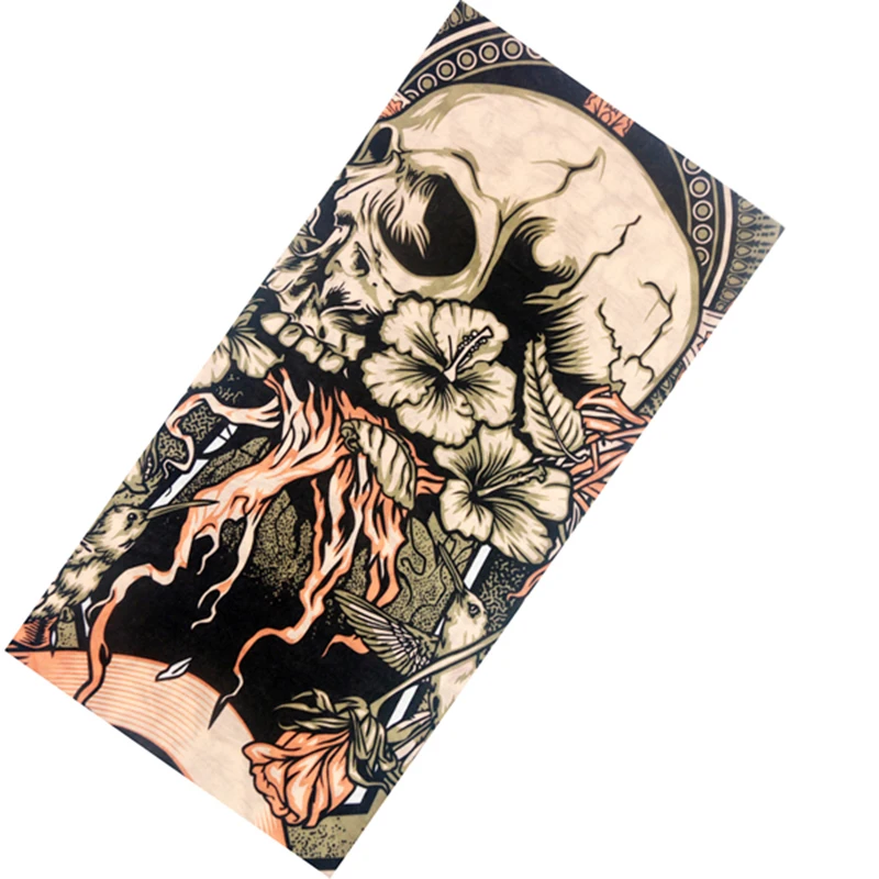 Cycling Bandana Bandana Headscarf Cotton Bandana Camouflage Bandana Motorcycle Bandana Multifunctional Bandana Bandana Neck Cover New Design Fashion Hip-hop Skull Bandana For Boy