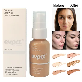 

Evpct 30ml Matte Oil Control Waterproof Moisturizing Concealer Nourishing BB cream lasting Face Makeup Liquid Foundation TSLM1