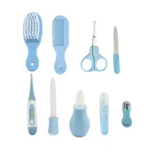 9 шт. Детские кусачки для стрижки ногтей набор для ухода за новорожденными набор для ежедневного ухода термометр расческа для волос