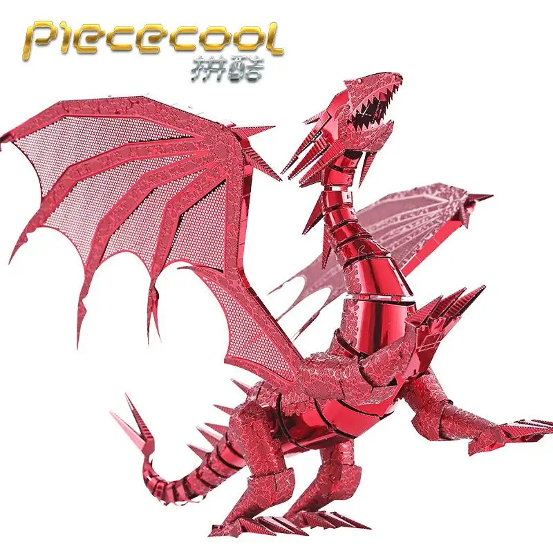 Piececool 3D Metal Model Kit-Dragon Flamme Bricolage Métal 3D Jigsaw Puzzle pour ad... 