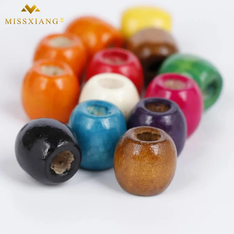 10 шт./ЛОР Популярные бусины ручной работы в виде бревен 17 мм большие с отверстиями