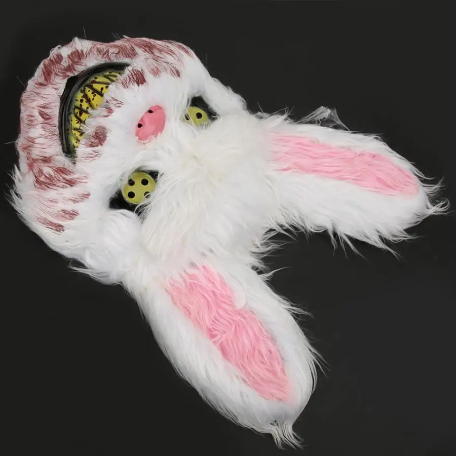 Маска для Хэллоуина, кровавая маска кролика, Хэллоуин, плюшевая косплей, ужасная маска для детей, взрослых, дикий волк, страшная маска, украшение