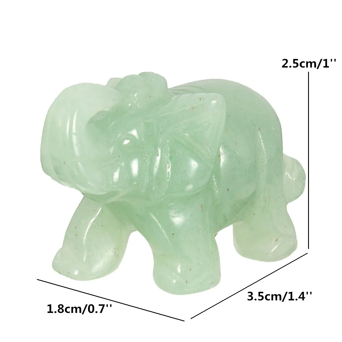 Статуэтка слона драгоценный камень резьба ручной работы зелёный авантюрин нефрит камень чакра камни Исцеление по фэншую Статуэтка домашний декор