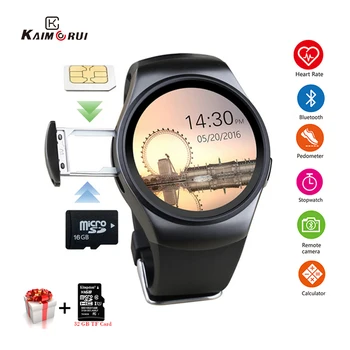 

KW18 Bluetooth Smart Watch SIM Card Heart Rate TF Card Men Sport Watch Phone Smartwatch For Xiaomi Huawei IOS Phone