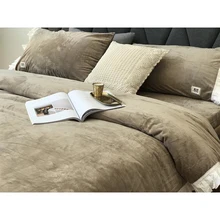 YAZAN Комплект постельного белья высокого качества с мягким ворсом чистый цвет узор простота простыня пододеяльник наволочка 4 шт