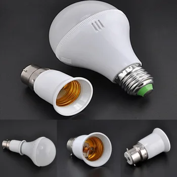 

B22 To E27 Adapter LED Light Lamp Bulb Socket Change Base Household Converter Fireproof Holder Adapter Converter Socket Change