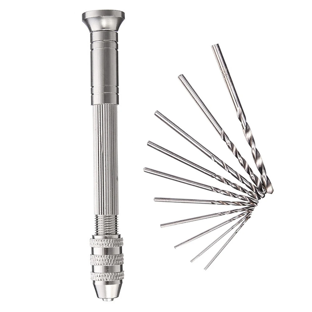 Manual Twist Drill Bit Woodworking Drilling Rotary Tools Aluminum Alloy