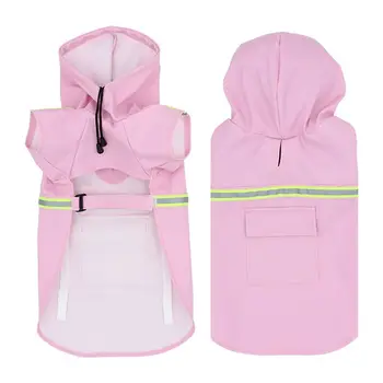 

Reflective Dog VestsDog Raincoat Pet Clothes Hooded Rain Jacket Cape Reflective Tape Dog Coat Waterproof Pet Rain Coat For Dog