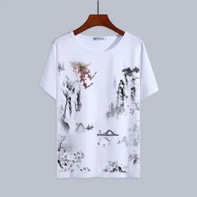 DISH|| '25 Summer China T-shirts&ラババン OEM Men′ S Fashion Loose Cyberpunk Printed 200g 100%Cotton T