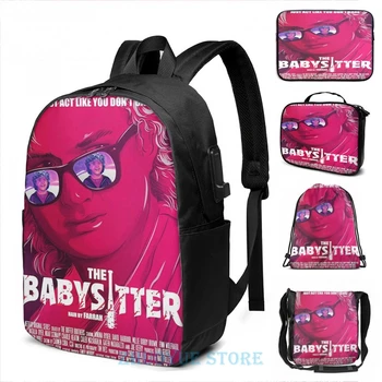 

STRANGER THINGS STEVE & DUSTIN THE BABY SITTER USB Charge Backpack men School bags Women bag Travel laptop bag